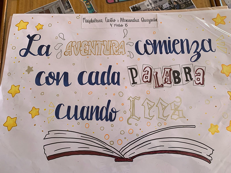 “Concurso de Lettering Literario” en Liceo Juana Ross de Edwards de Valparaíso