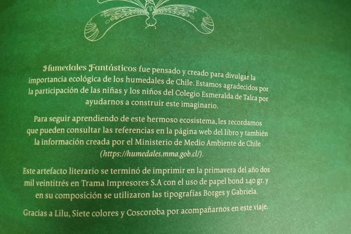 Colegio Esmeralda de Talca presenta el libro “Humedales Fantásticos”