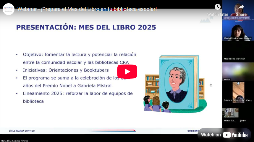 ¡Revisa el webinar del Mes del Libro en la biblioteca escolar!